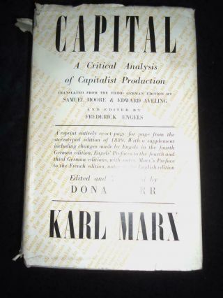 Karl Marx Capital A Critical Analysis Of Capitalist Production Edited By Engels