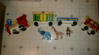 Vintage Fisher Price Circus Train With Circus Animals