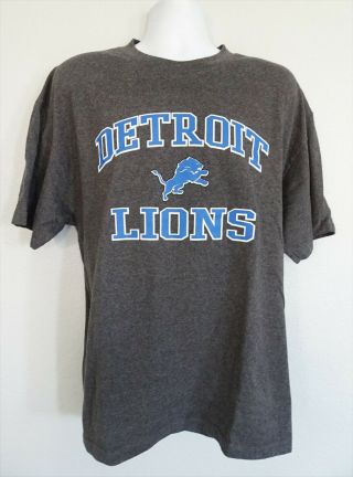 Official Detroit Lions Mens Sz Xl Nfl Team Apparel T - Shirt Vtg Grey Stafford Vtg