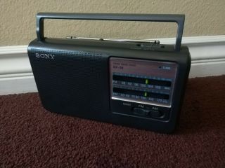 Vintage Sony Icf - 38 Fm Am 2 Band Radio Ac Dc