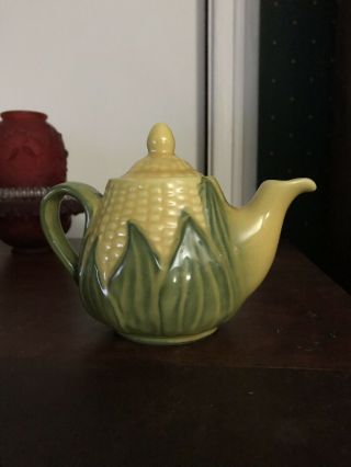 Vintage Shawnee Pottery Yellow King Corn Usa Individual Tea Pot 65
