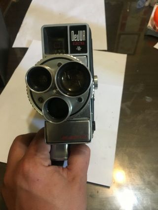 Dejur Custom Electra Vintage Movie Camera Made In Usa,  3 Bausch & Lomb Lens