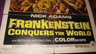 Frankenstein Conquers the World Movie Poster Vintage 27 