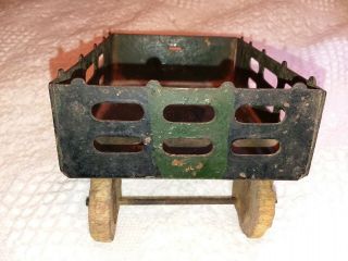 Vintage Pressed Steel Marx Toy Stake Truck Bed 5 1/2 