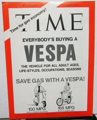 Mid 1970s Vespa Scooter Moped Bike Dealer Sales Brochure Set Of 3 Vintage Orig