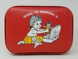 Vintage Luggage Going To Grandma 