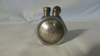 Vintage Wwii Trench Lighter 2 Sided Coin Trench Art