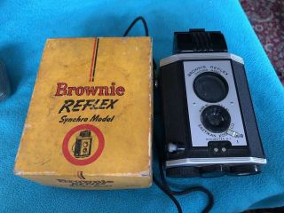 Vintage Eastman Kodak Brownie Reflex Synchro Model 173 View Finder Box