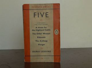 Vintage Penguin Book 1446 " Five " 5 Short Novels By Doris Lessing Vb