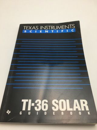 Texas Instruments TI - 36 Solar Calculator Vintage With Manuals 4