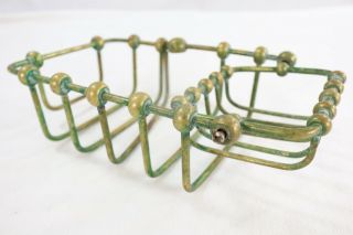 Vintage Brass Riser Mounted Soap Sponge Dish For Clawfoot Tub Ship Boat Nautical