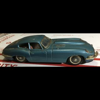 Orig Vintage 1960s Tin Litho Friction Bandai Made In Japan Jaguar Xke Toy Car