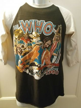 Vintage The Who 1980 A Tribute To Keith Moon Tour Concert T - Shirt Sz M