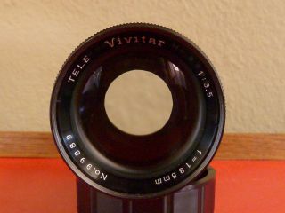 Vivitar Compatible T System 135mm f/3.  5 Lens with Minolta Mount Adapter 2