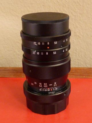 Vivitar Compatible T System 135mm f/3.  5 Lens with Minolta Mount Adapter 5