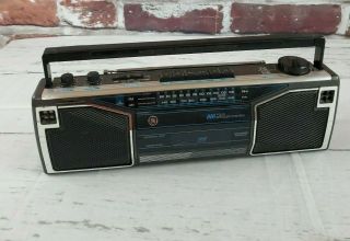 Vintage 80s/90s Ge Am - Fm Stereo Radio Cassette Recorder 4 Speaker Boombox
