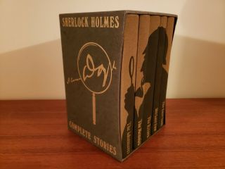 Sherlock Holmes 1993 Folio Society 5 Books Complete Stories Conan Doyle Slipcase