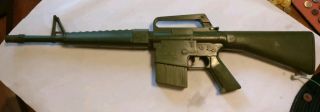 Vintage Empire Toy M16 Automatic Rifle Gun Makes Proper Noise 26 " Long Green