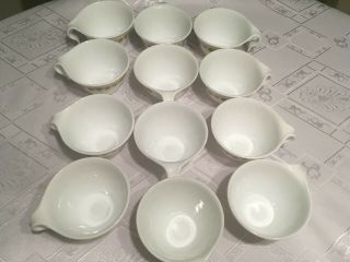 12 Vintage Corelle Butterfly Gold Set of 12 Hook Handle Cups 3