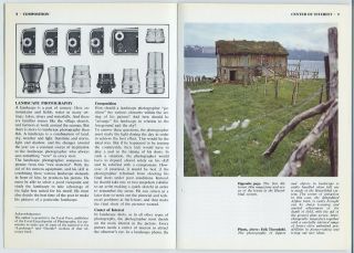 Vintage Hasselblad Sales Brochure ' Landscape ' Photography Guide,  Sweden 3