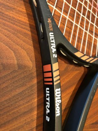 Vintage Wilson Ultra 2 Tennis Raquet Grip Size 4 3/4 6