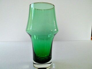 Vintage Riihimaki Finland Art Glass Green Vase Designed By Tamara Aladin - - 18.  5cm