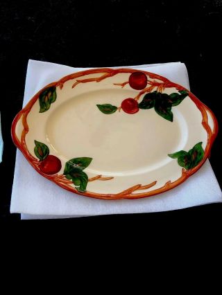 Vintage Franciscan Apple Oval Serving Platter 14” X 10” - Made In California - Euc