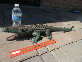 Large Vintage Imperial Alligator Crocodile Made Hong Kong 30.  5 " Long Broken Tail