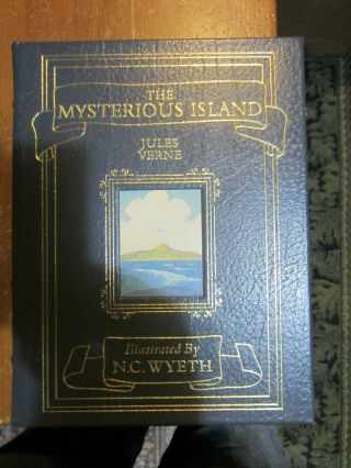 The Mysterious Island By Jules Verne Easton Leather Illustrator N.  C.  Wyeth