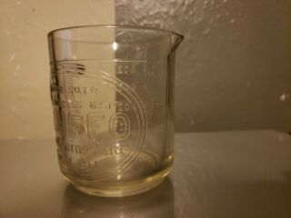Vintage FLUFFO Advertising Glass Measuring Cup 1 Spout 2