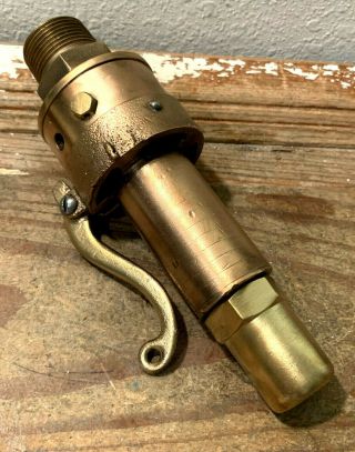 Vintage Brass Steam Engine Pressure Relief Valve,  Steampunk,  Railroad,  Whistle 4
