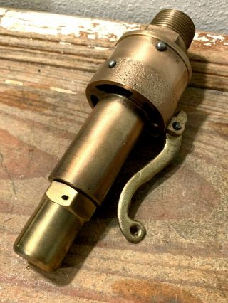 Vintage Brass Steam Engine Pressure Relief Valve,  Steampunk,  Railroad,  Whistle 5