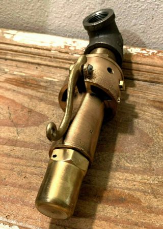 Vintage Brass Steam Engine Pressure Relief Valve,  Steampunk,  Railroad,  Whistle 7