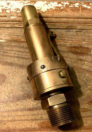 Vintage Brass Steam Engine Pressure Relief Valve,  Steampunk,  Railroad,  Whistle 8