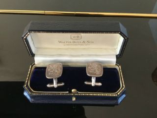 Fine 925 silver Vintage 1978s Jack Spencer Sheffield cufflinks England lion gift 7
