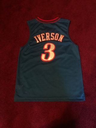 Vintage Nike Stitched Allen Iverson Philadelphia 76ers Jersey,  Youth Medium