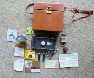 Vintage Polaroid Land Camera Mod.  150 With Case & Many Accessories Great Shape Ln