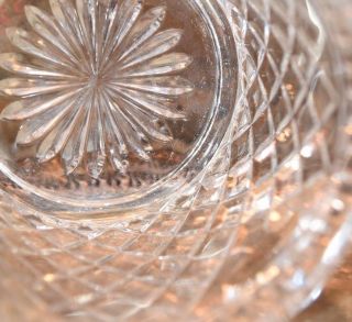 Vintage CRYSTAL Wine Cooler Champagne Ice Bucket Bar Party Large Diamond Pattern 6