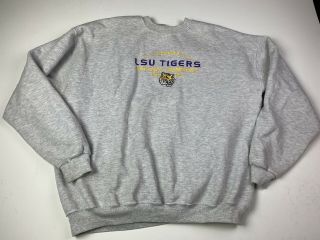 Vintage Lsu Sweatshirt Size 2xl Gray National Champions 2003 Tigers
