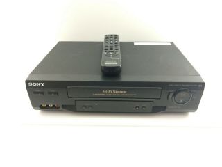 Sony Slv - N51 Hi - Fi Video Cassette Recorder Vcr W/ Remote