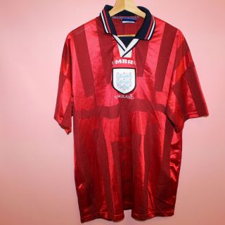 Umbro Retro Vintage England Away Jersey Football Shirt Uk Xl - P11