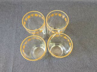 Vintage Corelle BUTTERFLY GOLD 12 oz Glasses Tumblers 5 