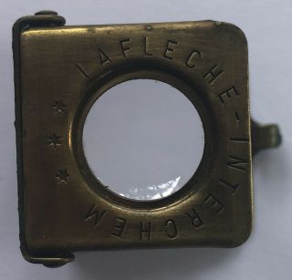 VINTAGE Folding Brass Loupe Lafleche Paris Magnifying Glass Pocket Magnifier, 4