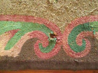Vintage Hand Hooked Rug,  Traditional 4