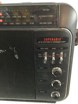 Vintage GE General Electric Superadio III 3 AM/FM Radio W/ Box H5 2