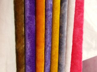 8 COLORS Vintage LONG PILE Miniature Mini Bear Velvet Rayon Fur Fabric 2