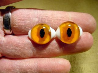 a pair vintage solid doll Glass Eyes Ø 20 mm bisque doll teady bear age1930 1818 4