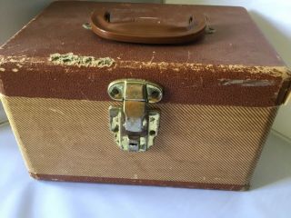 Vintage Train Case Marble Cosmetic Luggage Suitcase Train Case With Mirror 2