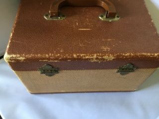 Vintage Train Case Marble Cosmetic Luggage Suitcase Train Case With Mirror 5