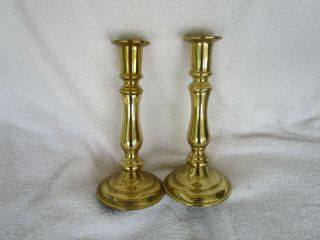 Vintage Set Of 2 [ 7 - 1/4 Inch] Solid Brass Candle Stick Holders Quality Items